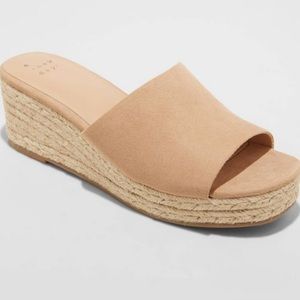 A New Day Mavis Espadrille mule wedges